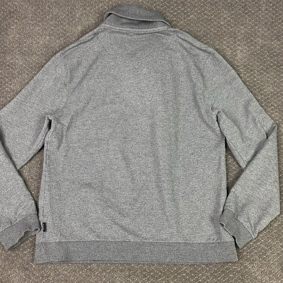 Hugo Boss Shawl Collar Cotton Sweater Jumper Men's Large Fits Short Medium Gray - Picture 4 of 12